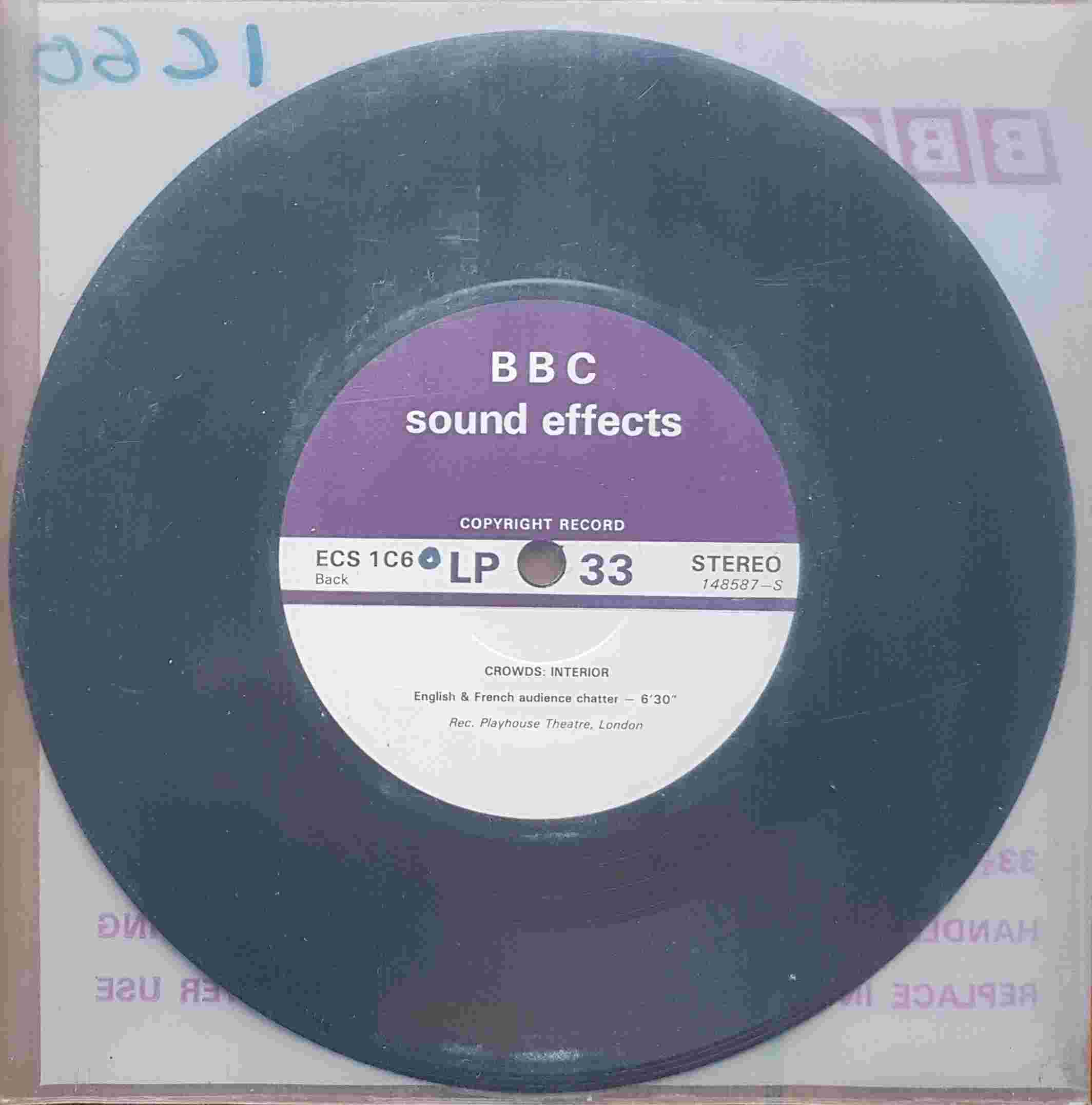 Picture of ECS 1C60 Crowds: Interior (Rec. Playhouse Theatre, London) by artist Not registered from the BBC records and Tapes library